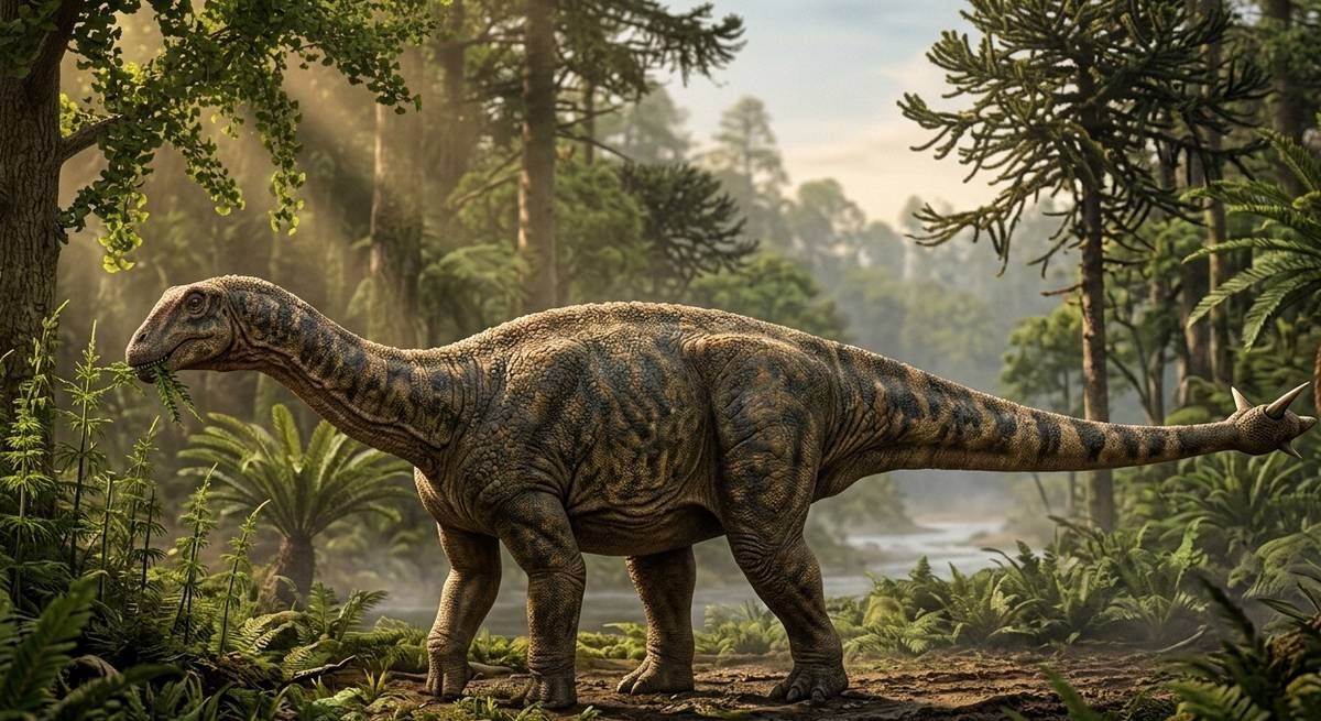 Illustration: Shunosaurus in seinem Lebensraum.